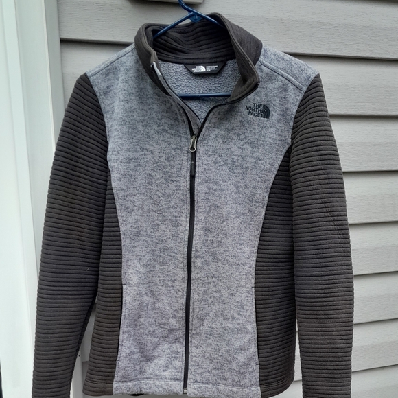 The North Face Grey Zip Up Sweater Jacket Womens M EUC - Picture 1 of 5